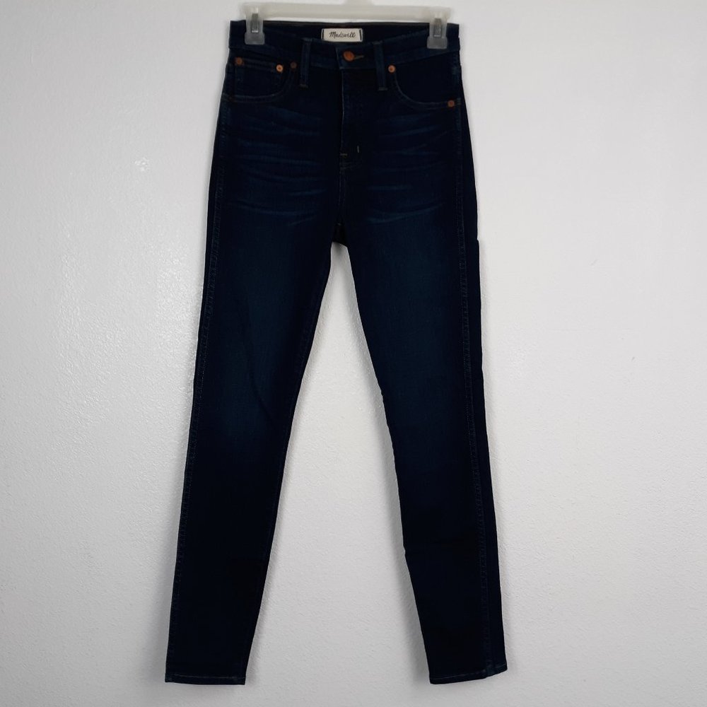 Madewell Women's Jeans Size 25 High Riser Skinny Skinny Dark Wash Blue Denim